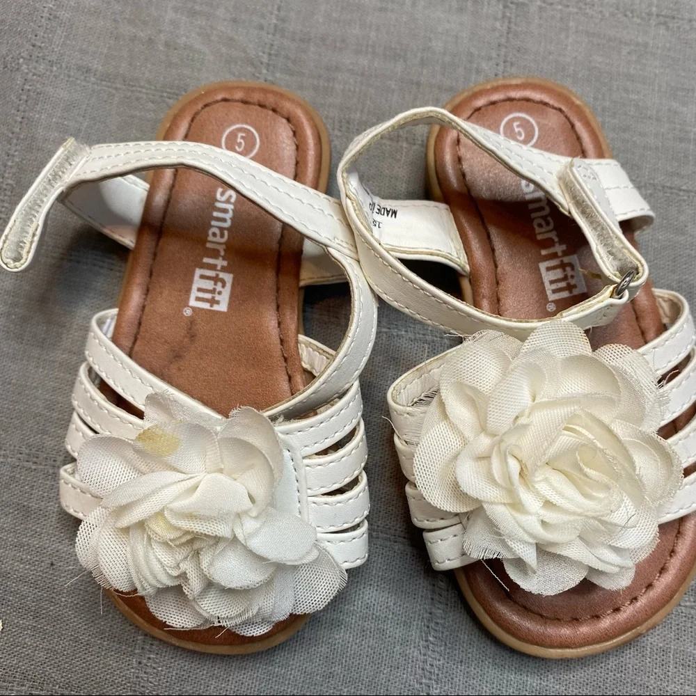 Toddler Girls Sandals Lot Size 5 Wonder Nation Smartfit Crazy 8 Gold Glitter